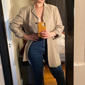 Banana Republic Oversized Silk Blazer